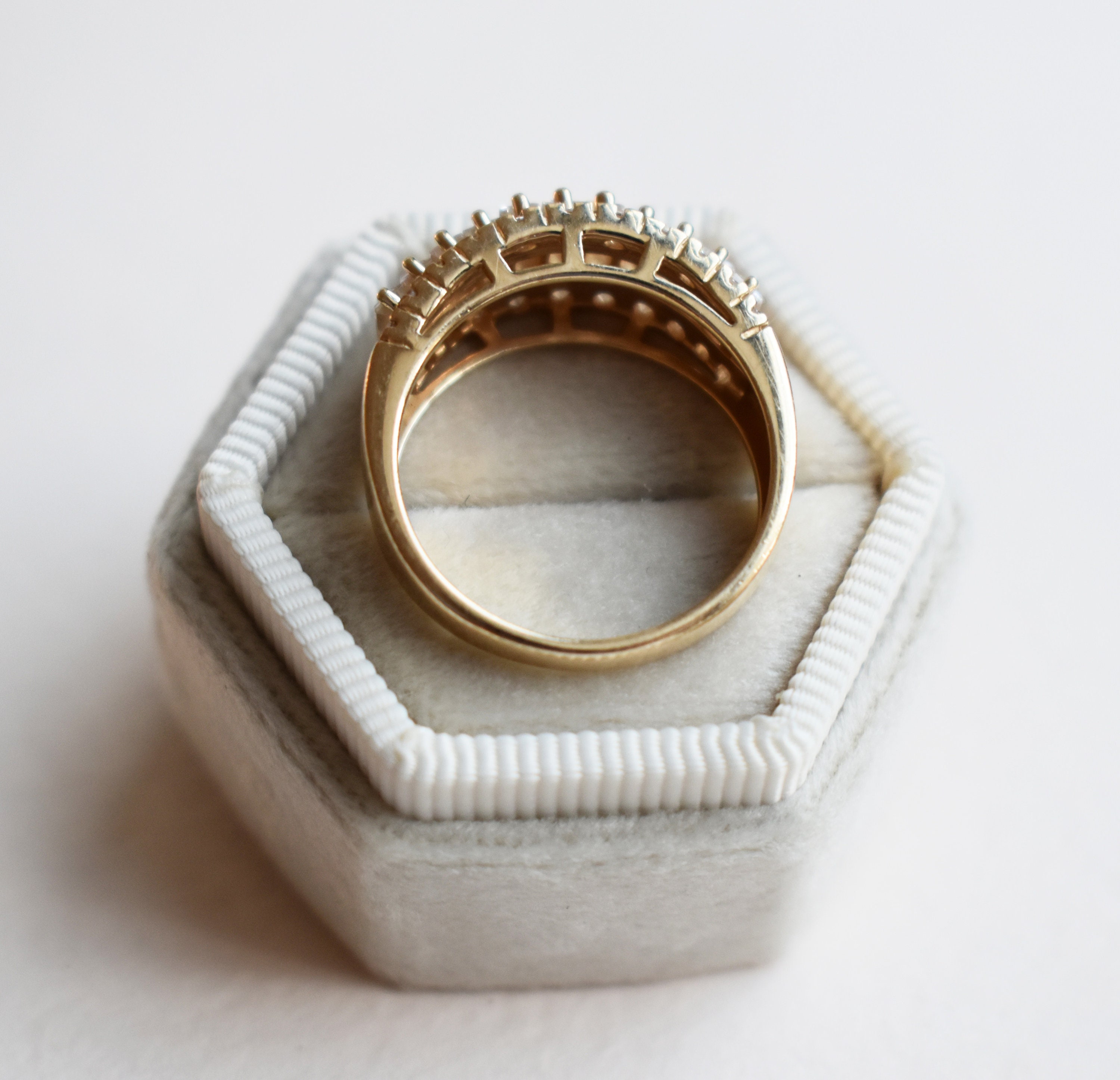 Right hand rings for women vintage baguette cz gold Etsy