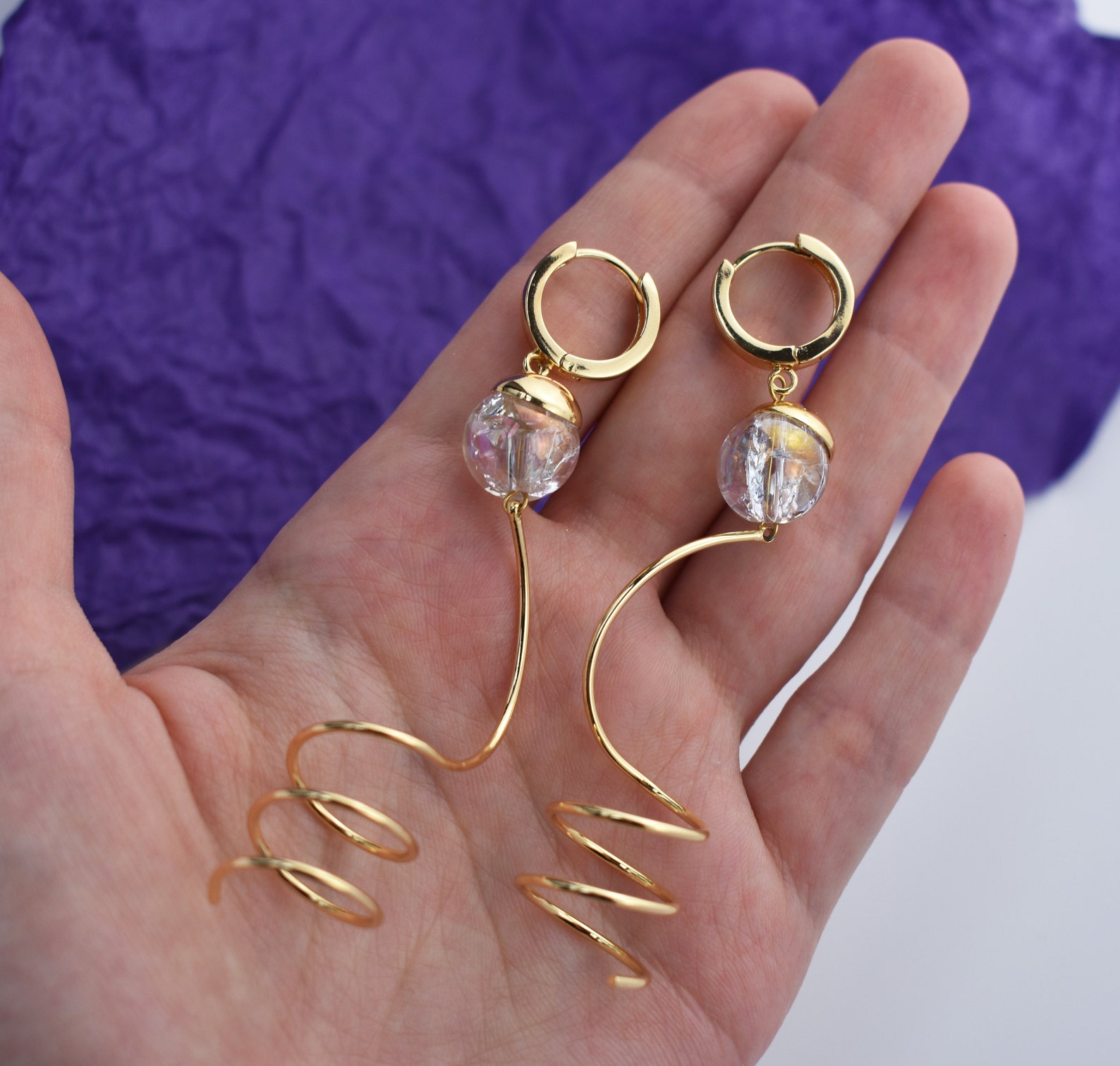Unusual fancy party earrings cool unmatched earrings dangle  Etsy