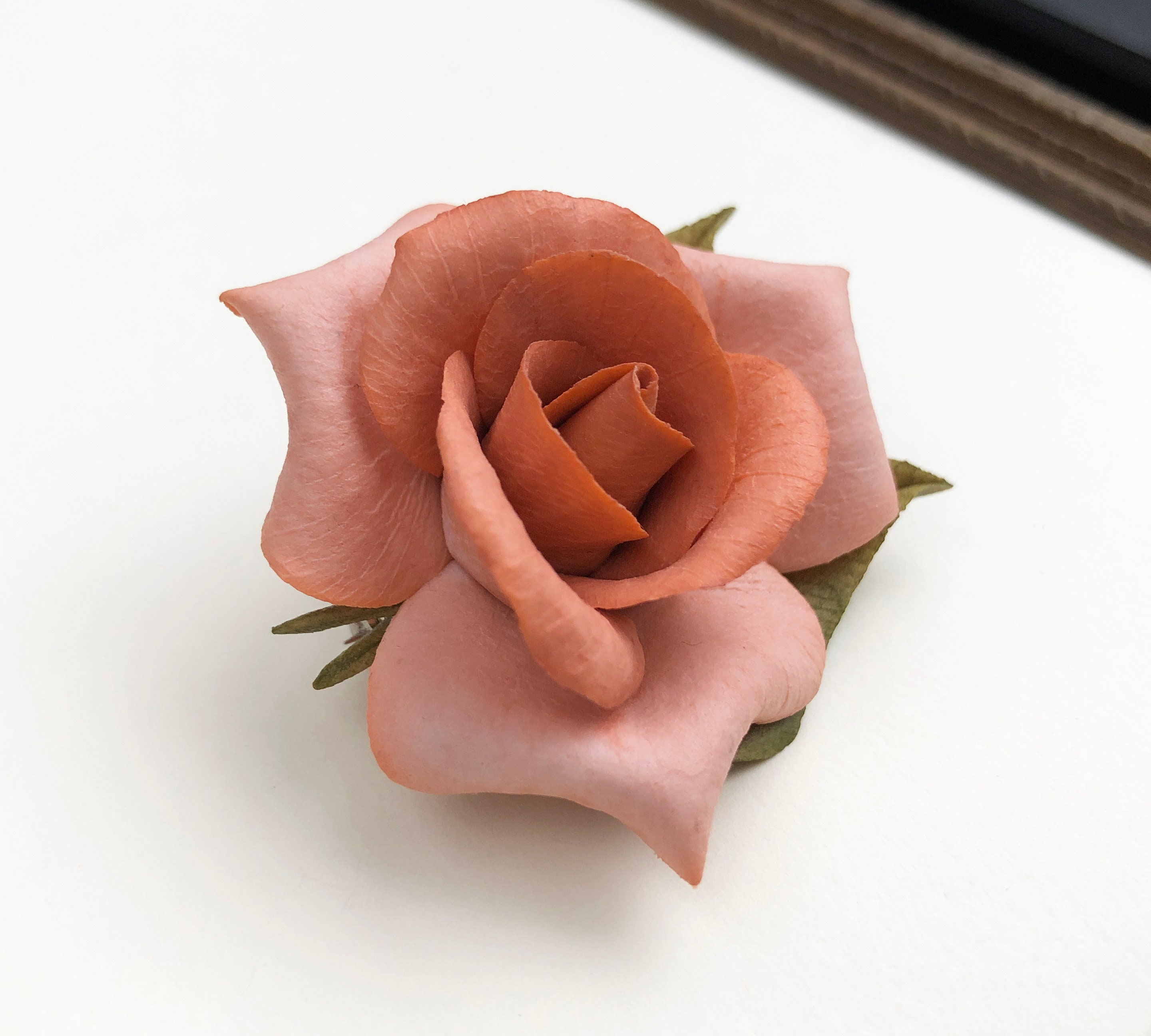 Realistische rose Brosche Leben wie staubige rose Blume | Etsy