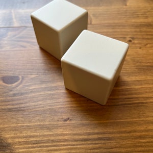 White Painted Wood Blocks with Rounded Edges – 1.75-Inch Cube | Smooth Finish for Crafts and Décor