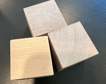 Natural Unfinished Wood Blocks – 1.75-Inch Cube | Ideal for Crafts, DIY Projects, and Educational Uses