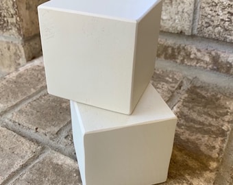 DIY Blank White Wood Blocks – Set of 2 | Crafting, Painting, & Personalized Décor