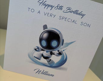 Astro Boy Personalised Birthday Card Astronaut Gamers