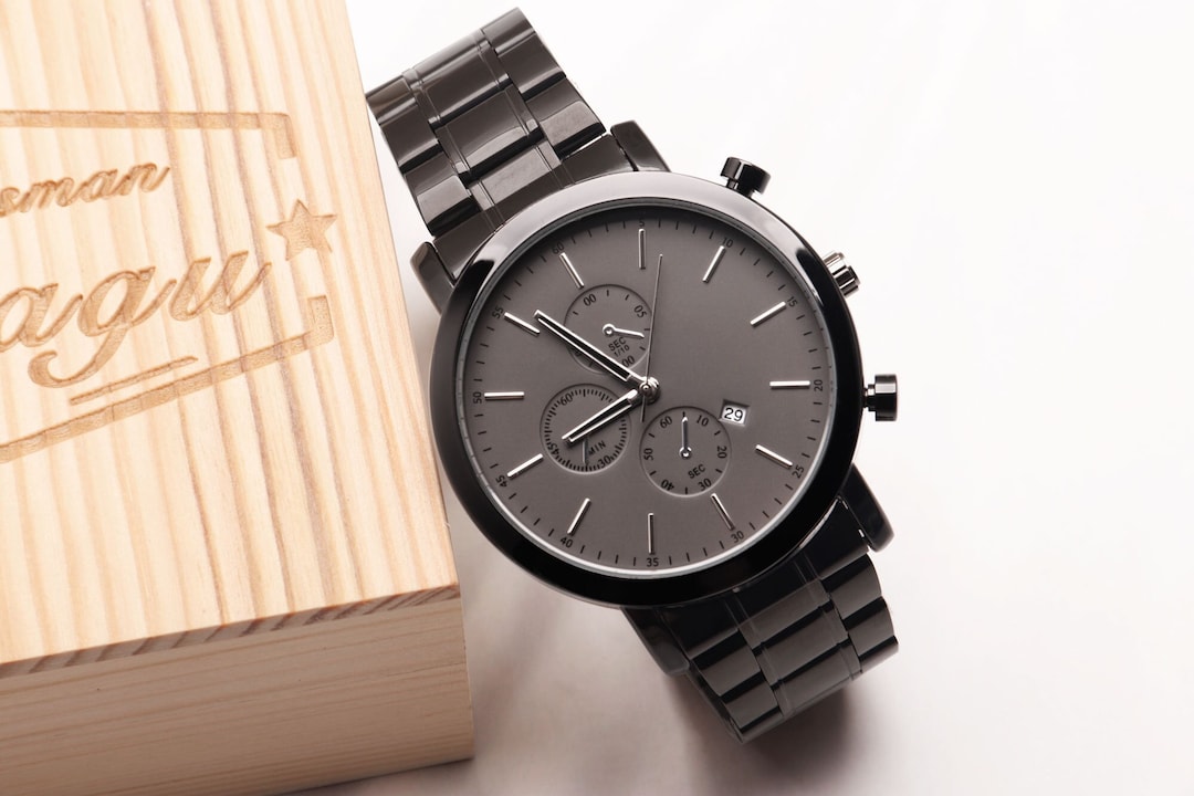 Custom Mens Watch, Groomsmen Gifts, Wedding Watches for Groom Best Man