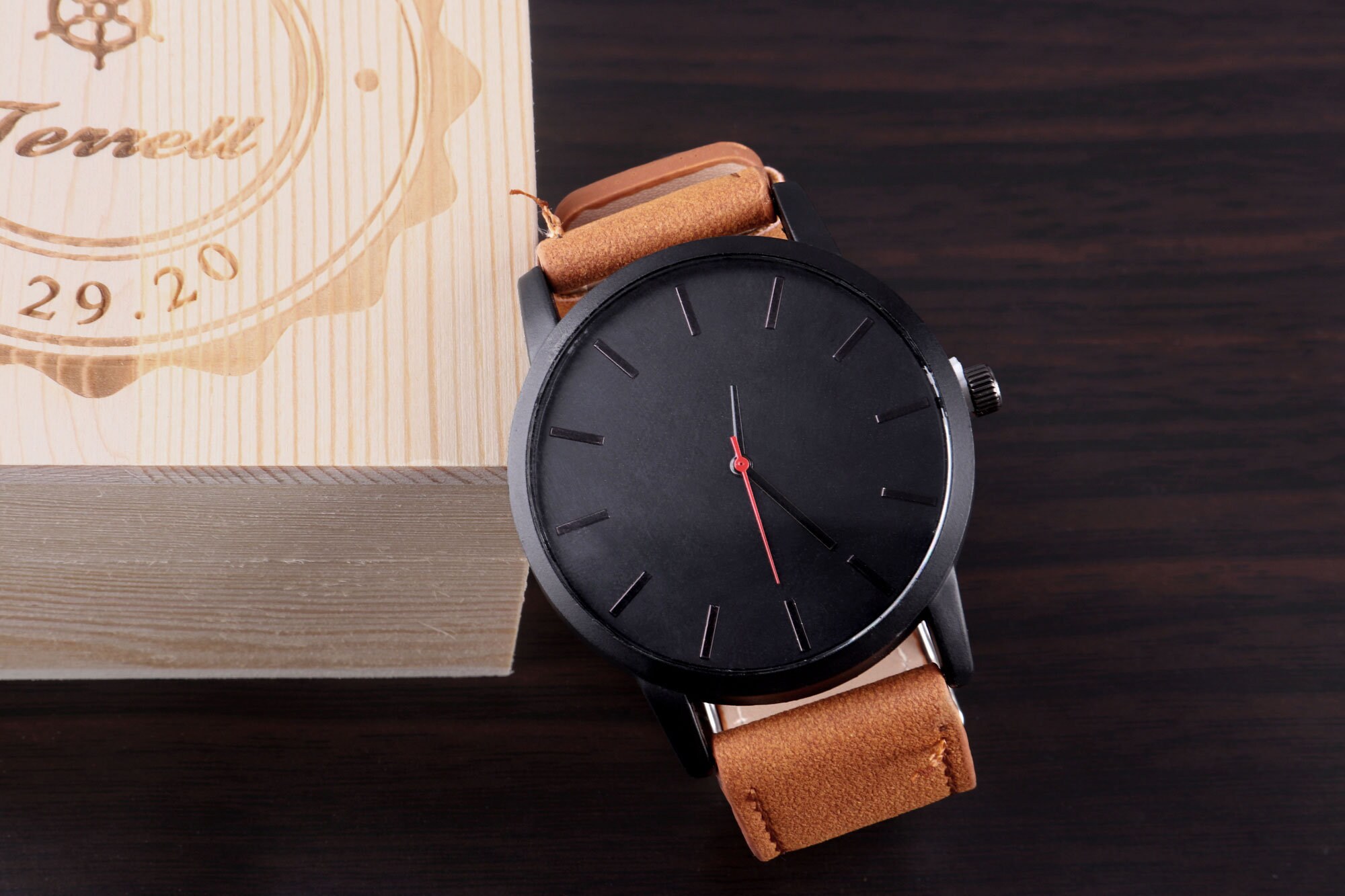 Engraved Groomsmen Gift Leather Watch Personalized Customized Engrave…