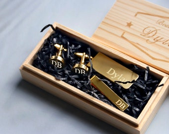 Groomsmen Gifts, Best Man Gift, Groom Cufflinks, Personalized Cuff links for Men, Groomsmen Cufflinks, Tie Clip and Cufflinks Set