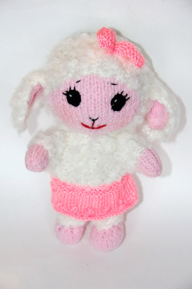 Cute lamb stuffed animal Baby girl gift lambKnitted plush Etsy