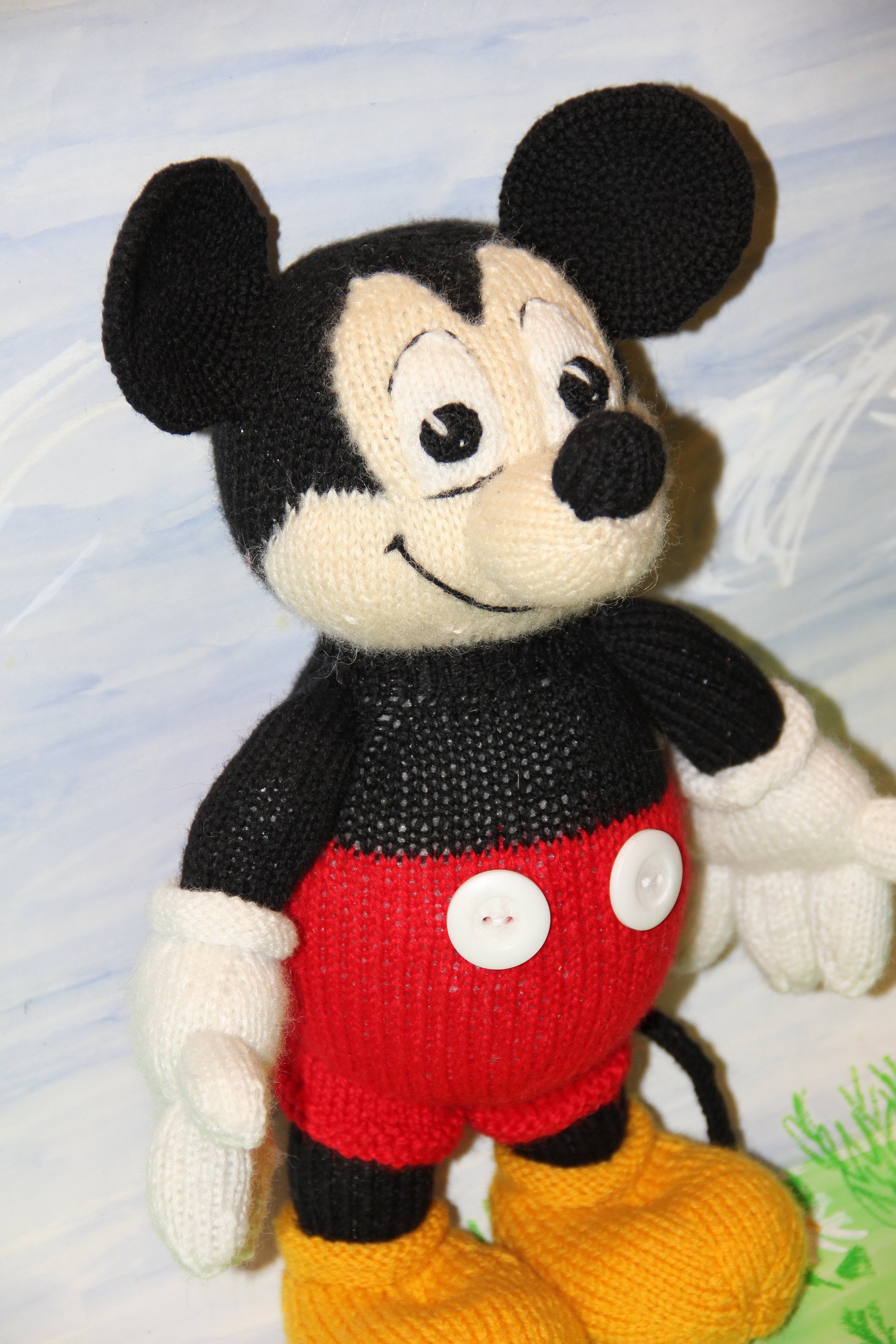 Toy knitted Mickey Mouse Gift for 1234 year old baby Eco Etsy