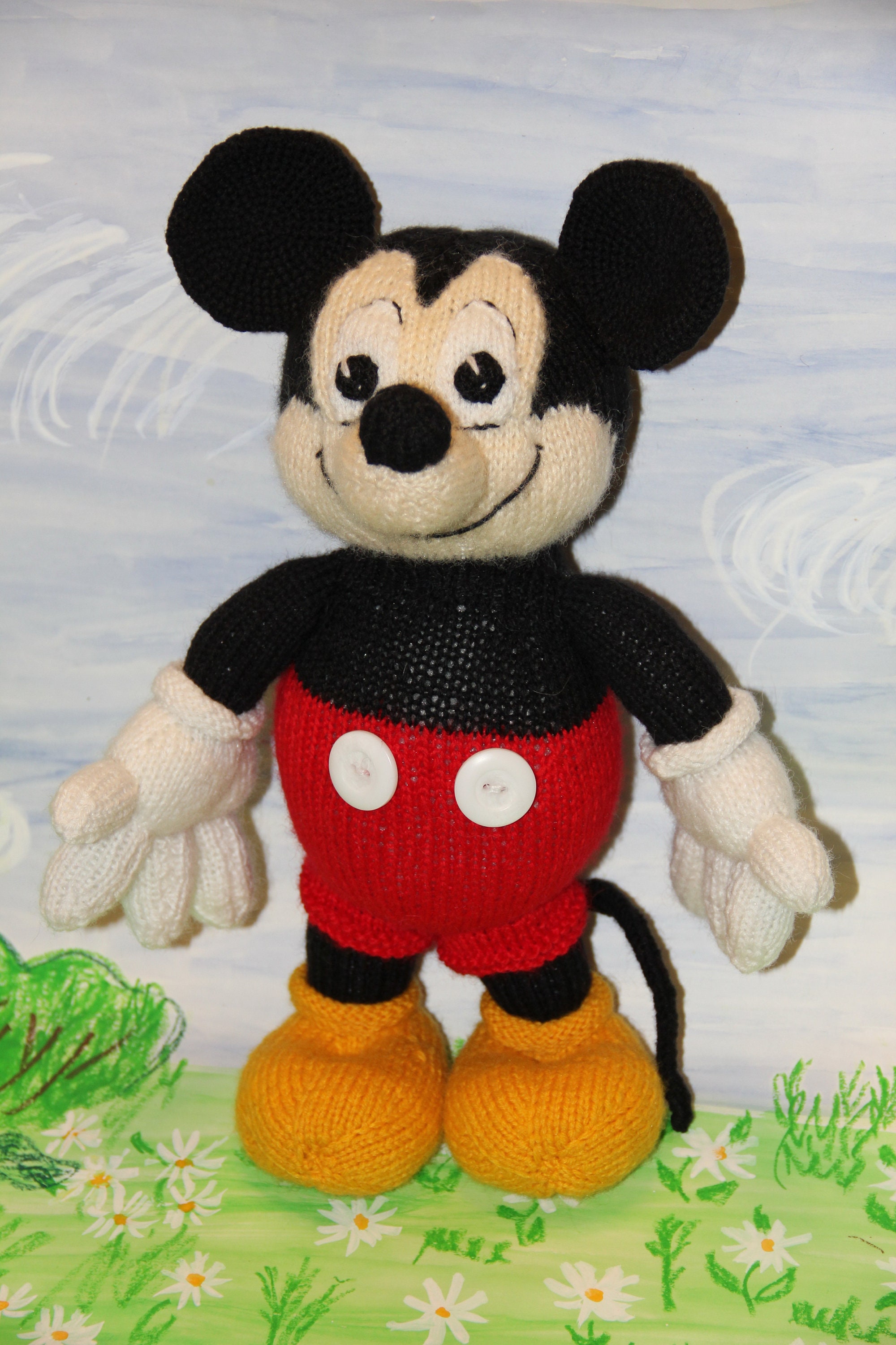 Toy knitted Mickey Mouse Gift for 1234 year old baby Eco Etsy