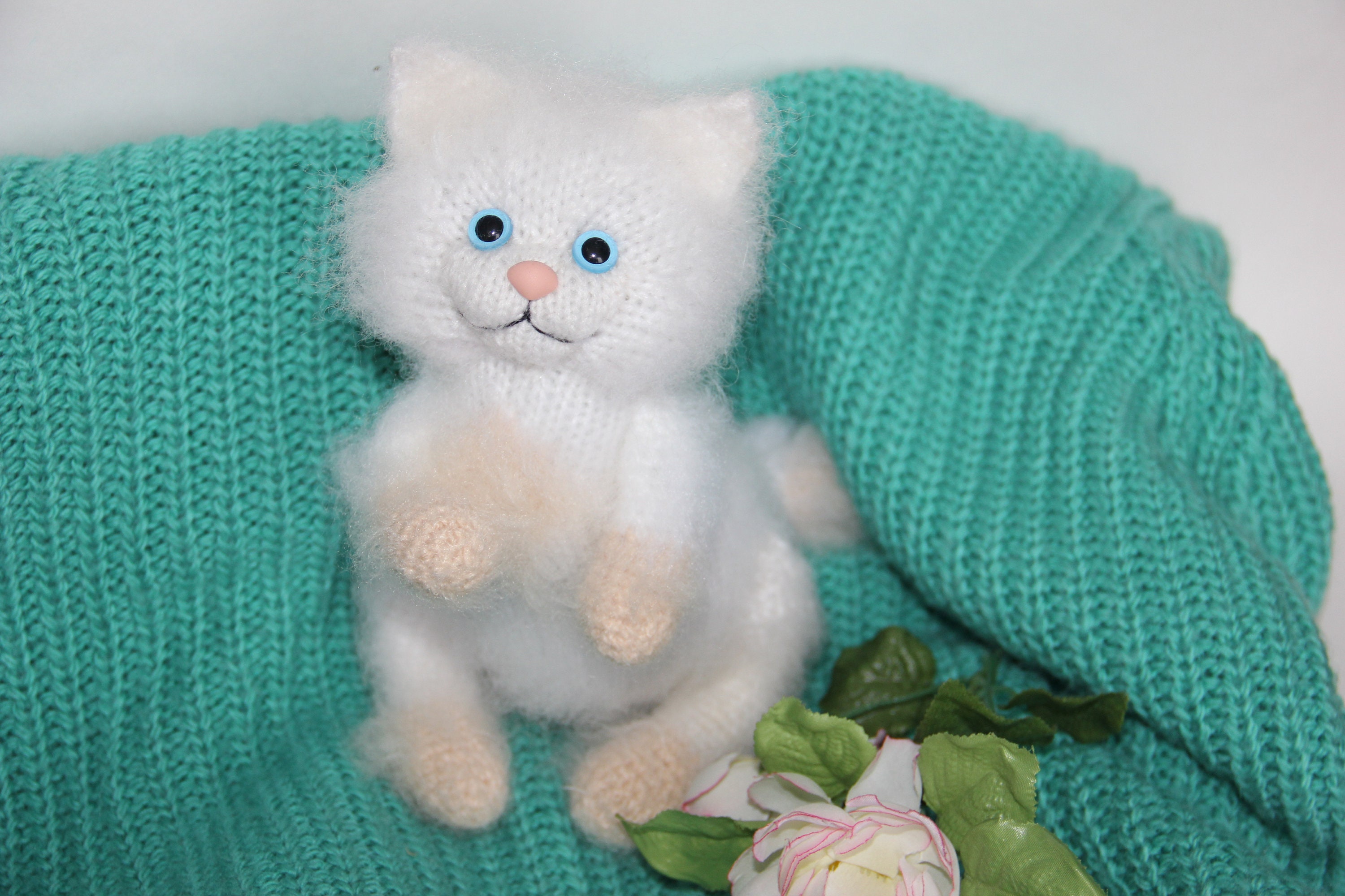 Small fluffy kitten Housewarming gift Cute tiny soft toy Etsy