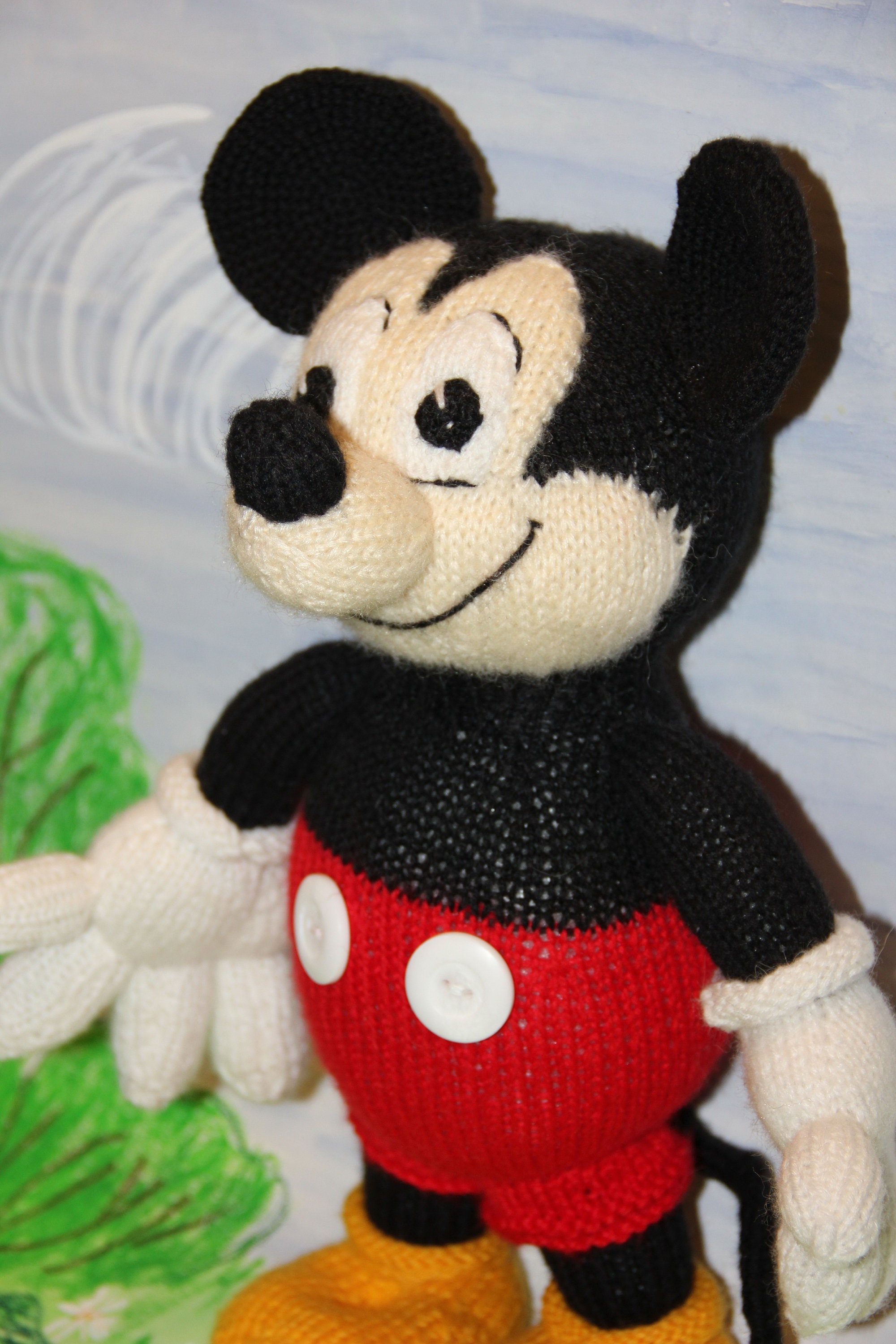 Toy knitted Mickey Mouse Gift for 1234 year old baby Eco Etsy
