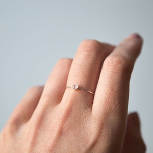 Silver Labradorite Ring. Sterling Silver. 3mm Gemstone. Stacking Ring. Dainty ring. Gift For Her.