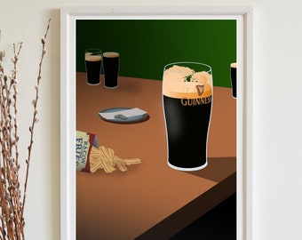 Digital Print || Guinness & Bacon Fries
