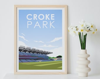 Croke Park Stadium Minimal Wall Art Print || Downloadable Digital File, Ireland Poster, Travel, Typography, Ireland Home Decor Gift