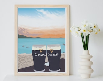 Digital Print || Guinness on the beach