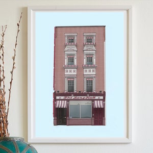 Dublin Pub Minimal Wall Art Print || The Long Hall Pub, Downloadable Digital File, Ireland Poster, Travel, Ireland Home Decor Gift