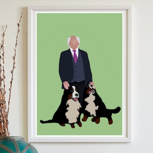 Digital Print || President Michael D Higgins & The Doggies