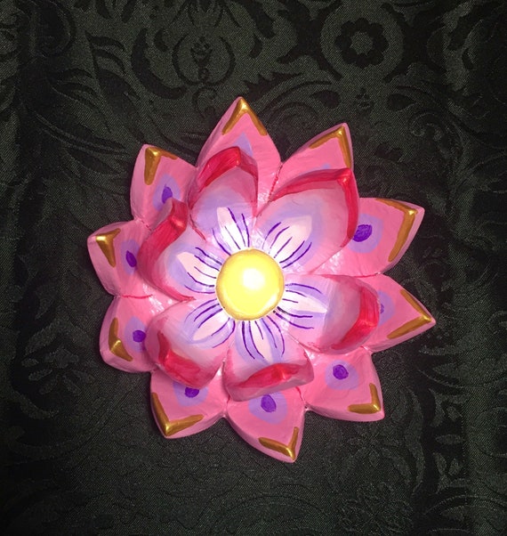 Lotus flower jewellery dish, Handmade spoon rest, handmade hand painted lotus flower dish, functional art, interior design personalised dish