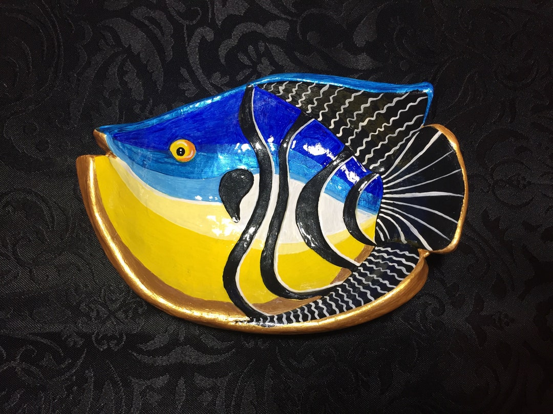 Custom Hand Painted Fish Dish Trinket Dish Handmade Hand Etsy