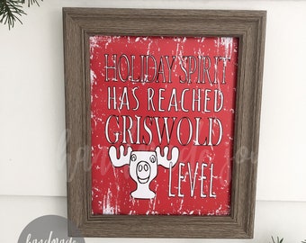 Weihnachtsferien 'Griswold Level' Print: Feiertagsdekor (Digitaler Download)
