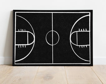 Basketball Court Poster: Boys Room Decor (Digital Download)