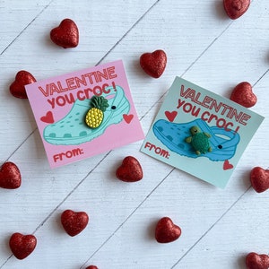 Croc Valentines, Class Valentines, Printable Valentines, Croc Charm Tag ...