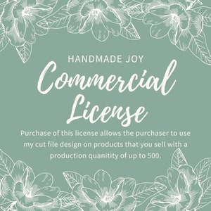 Commercial License for SVG cut files