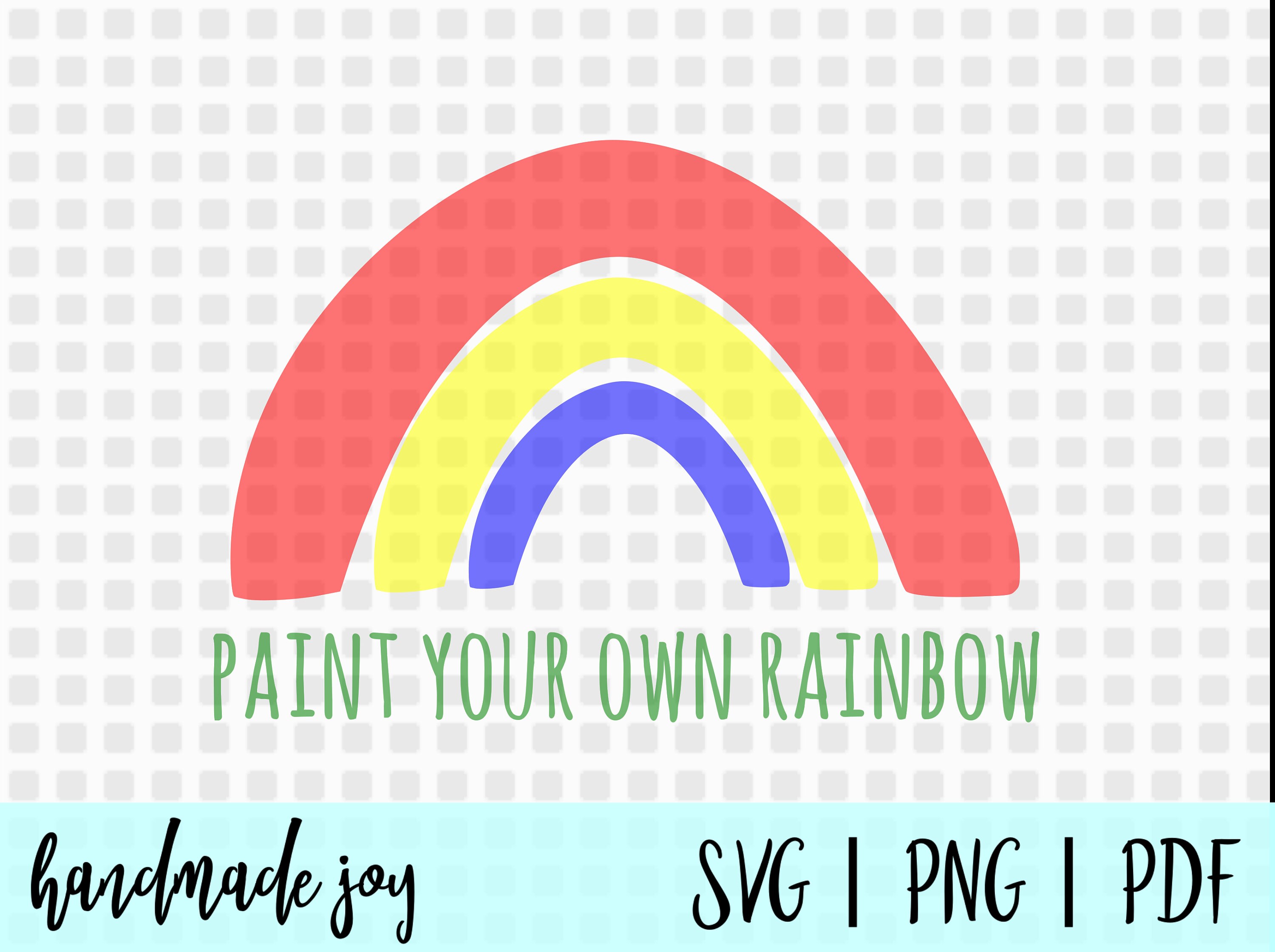 Download Paint Your Own Rainbow Svg Rainbow Svg Rainbow Cut File Etsy