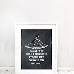Greatest Showman poster, PT Barnum quote poster, printable poster, Greatest showman gift, Greatest Showman Party printable