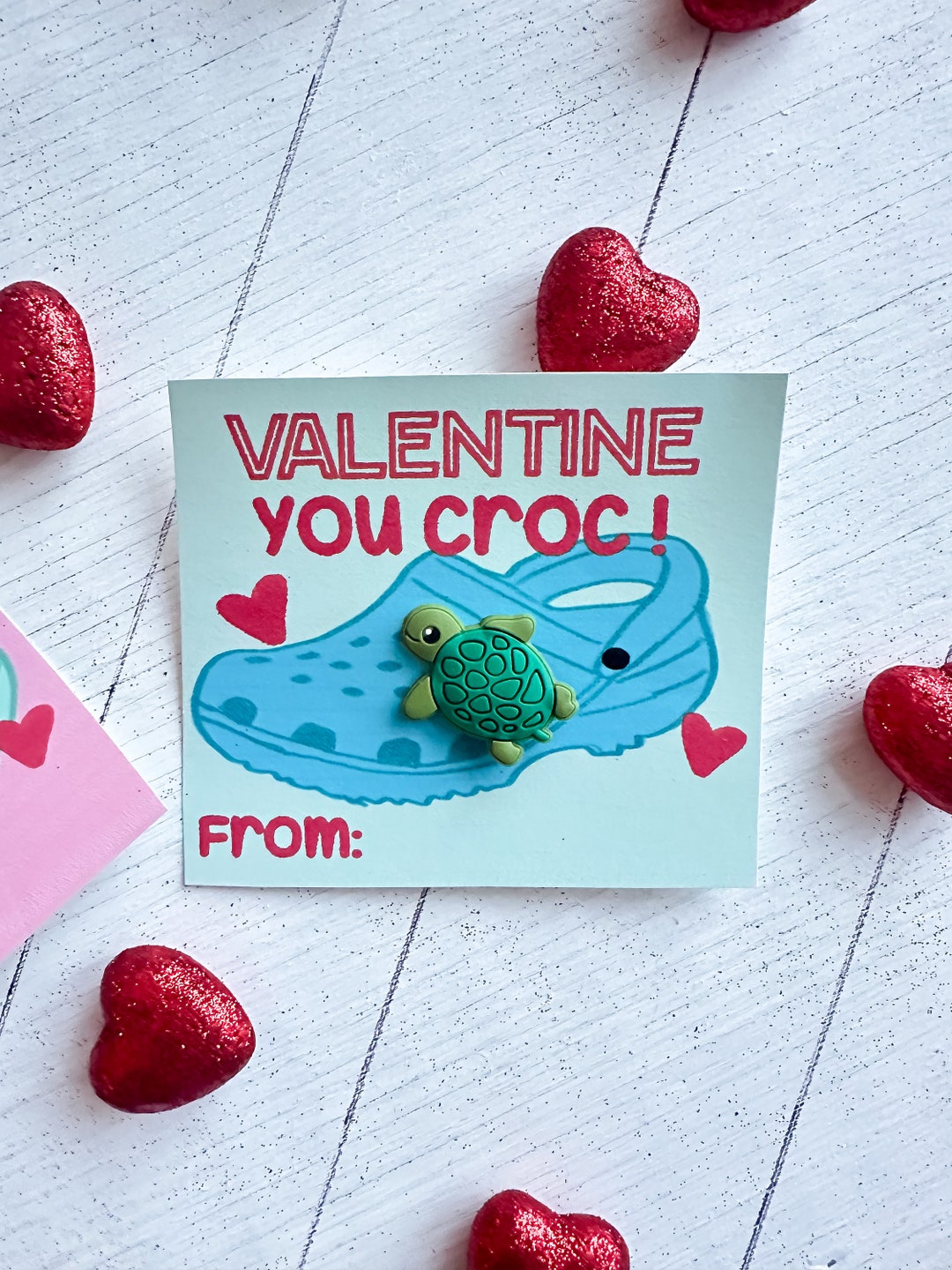 Croc Valentines, Class Valentines, Printable Valentines, Customize