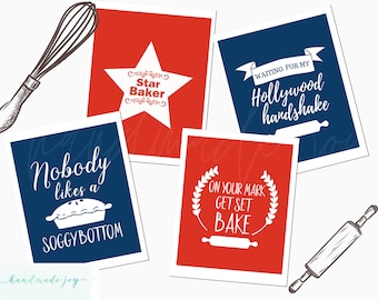 Bake Off Inspired Prints: Kitchen Art Bundle (Digital Download)