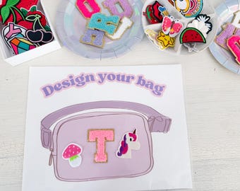 Printable Belt Bag Design Template | Belt Bag Decorating Party | Fanny Pack Design Sheet | DIY Belt Bag Activity | PDF Download