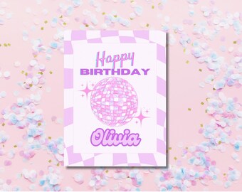 Editable Disco Birthday Welcome Sign: Girl Party Decor (Digital Download)