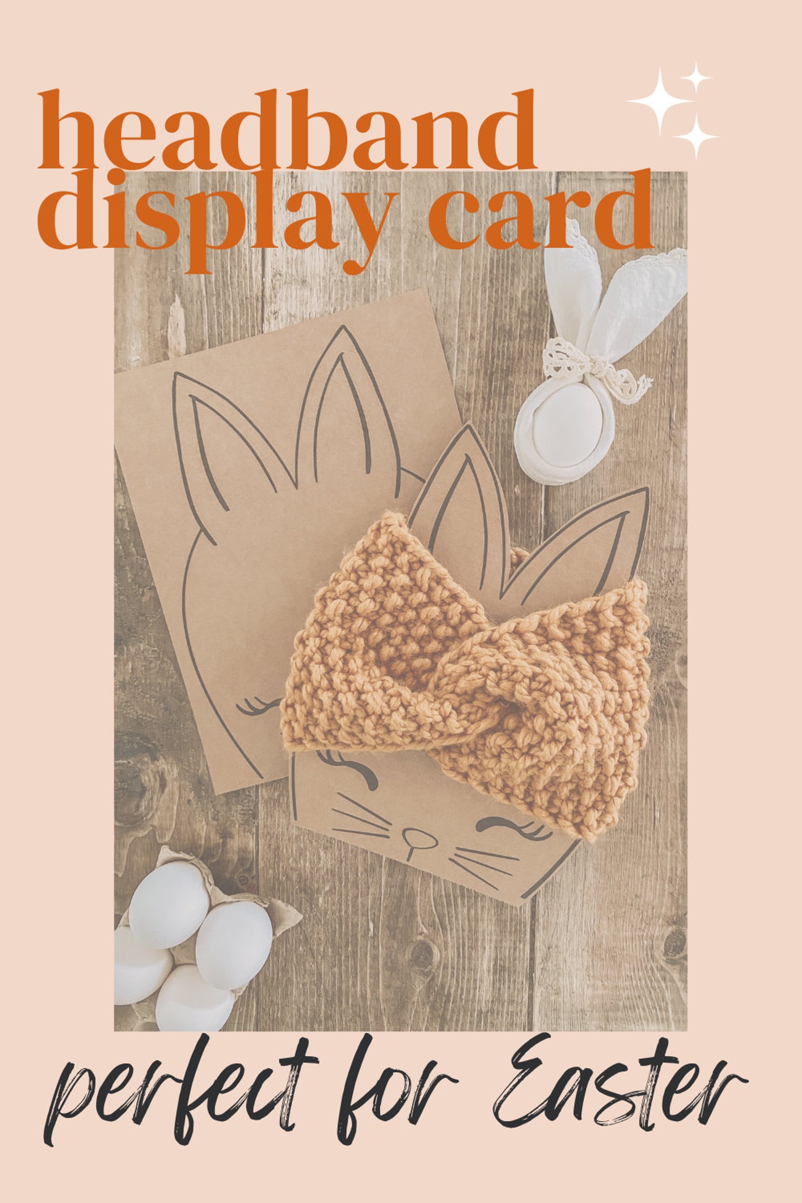 Printable Headband Display Card for Headbands and Ear Warmers Etsy