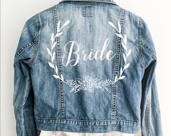 Bride svg for custom bride wedding jacket diy decal cut file