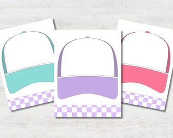 Printable Trucker Hat Template | Hat Bar Design Guide (PDF Download)