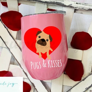 pugs and kisses svg, dog valentine svg, valentines day svg, pug svg, valentines day, valentine cut file, svg, cut file, svg file, cricut