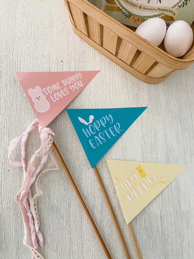 Easter Pennant Flags: Set of 5 Printable Designs (digital Download) - Etsy