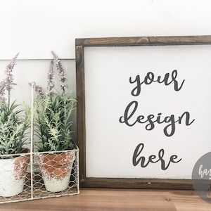 Farmhouse Square sign mock up