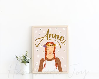 Anne of Green Gables Print: Girls Room Decor (Digital File)
