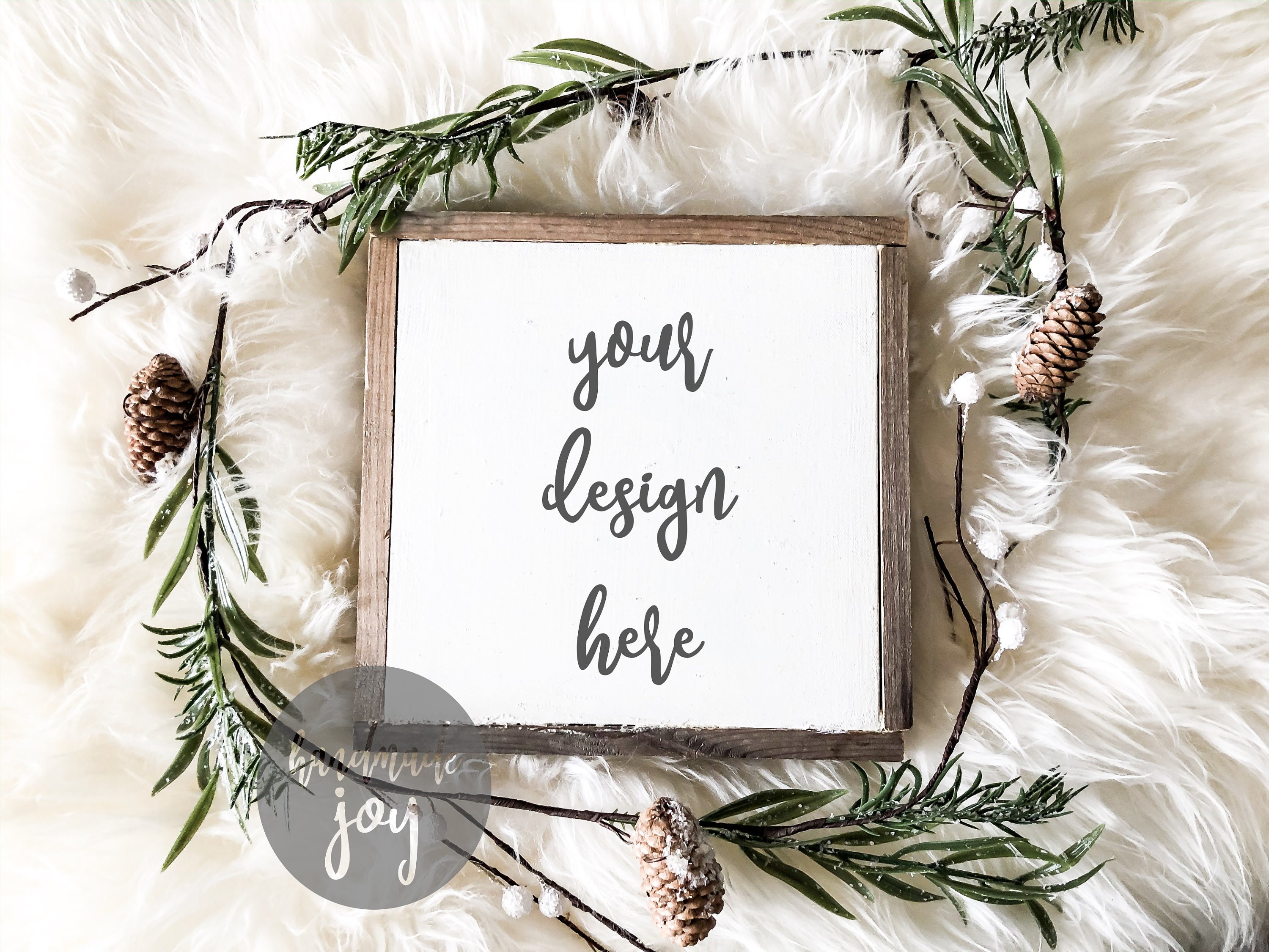 Download Sign Mock Up Farmhouse Sign Mock Up Square Framemock Up Etsy