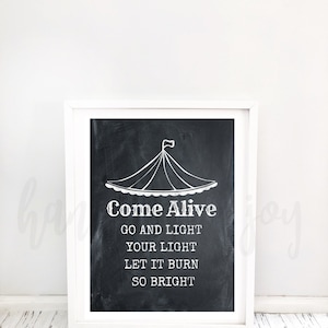 Greatest Showman lyric poster, Greatest showman party printable, Greatest Showman Poster, print, digital download, printable poster, gift