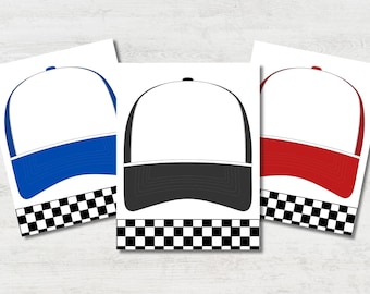 Trucker Hat Bar Template: Party Patch Layout (PDF & PNG)