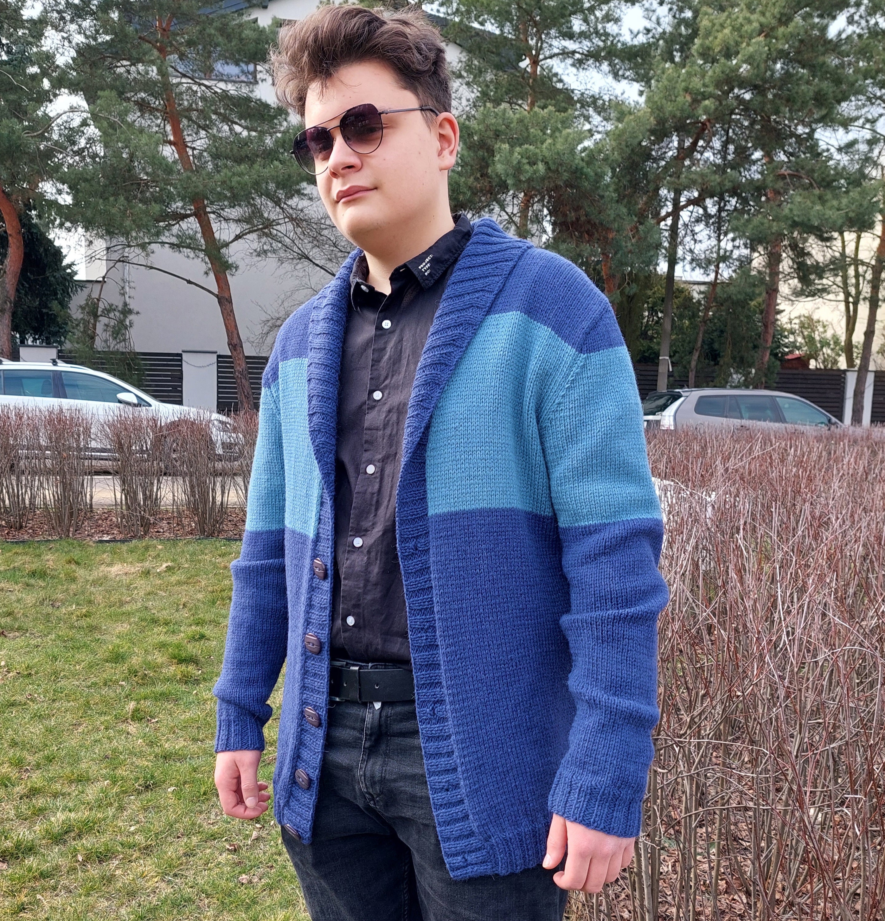 Cobalt blue cardigan hot sale