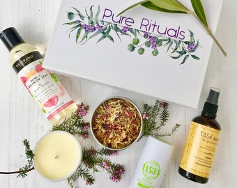 Vegan Gift Box For Her, Cruelty Free Beauty,  Natural Beauty Pamper Set, Natural Beauty Products, Organic Gift