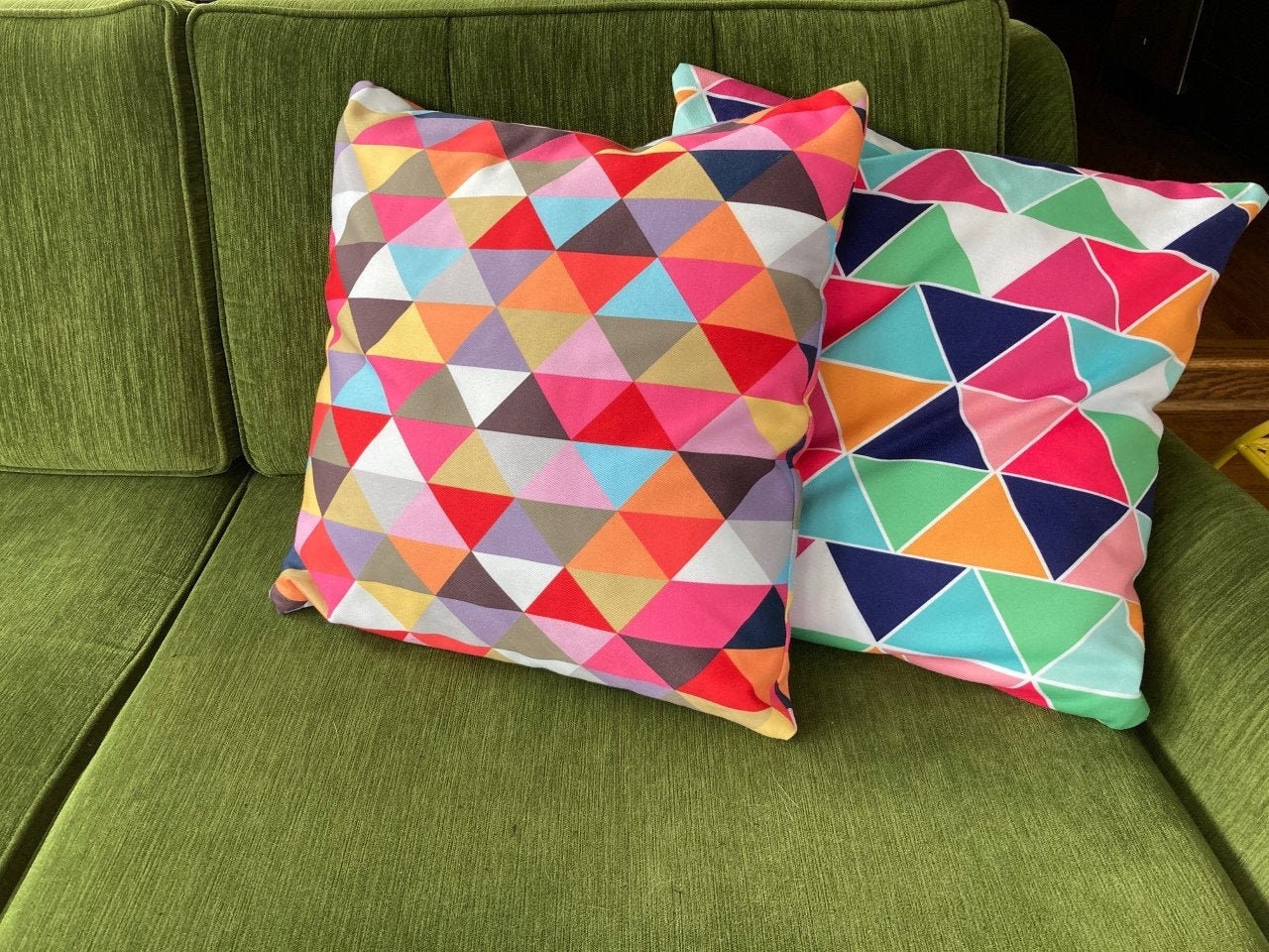 MCM Inspired Pillows 2 Multi-color Geometric Print Large 18x18 - Etsy