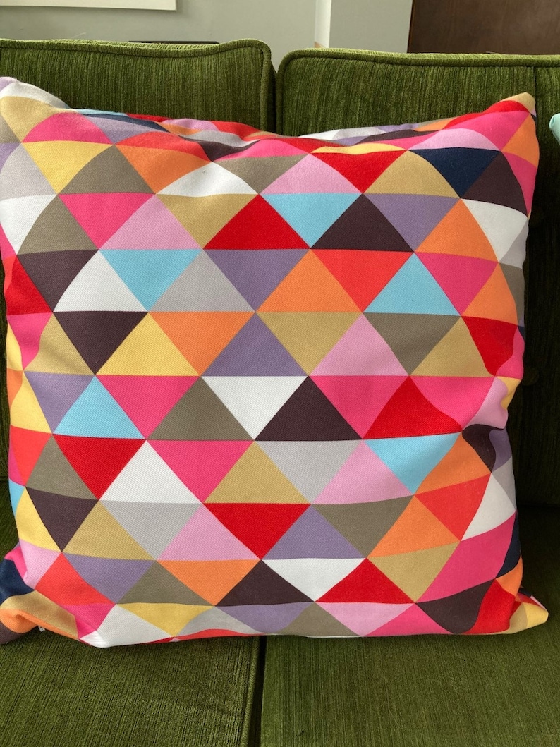 MCM Inspired Pillows 2 Multi-color Geometric Print Large 18x18 - Etsy