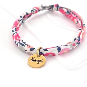 Personalized bracelet, personalized jewelry for women, personalized gift for children, liberty cord bracelet, personalized Christmas gift.