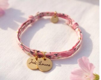 Pulsera con estampado Liberty, joyería personalizable, pulsera para mujer, joyería infantil, regalo de cumpleaños, despedida de soltera.