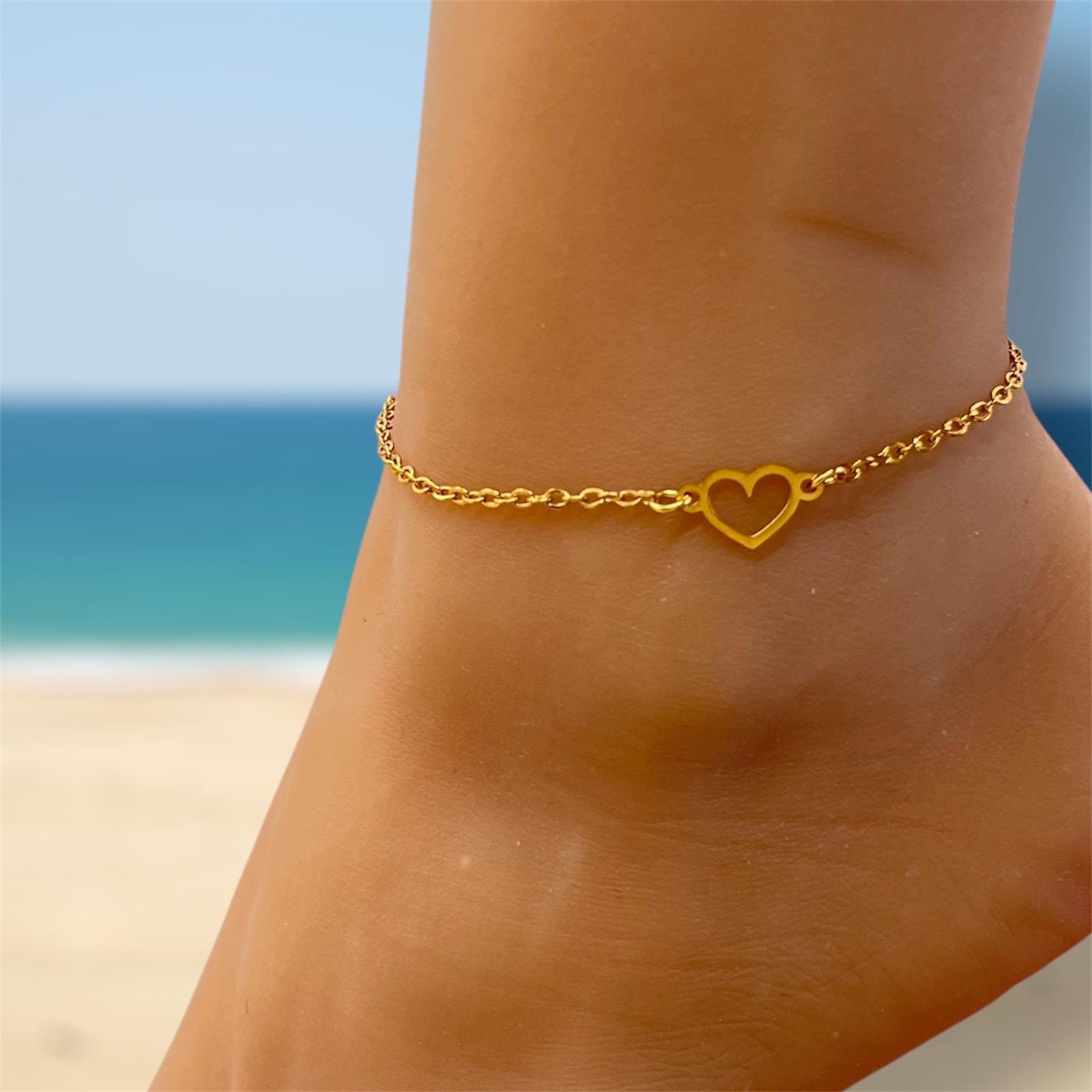 DESIGN - Lot de 5 bracelets chaîne - Doré